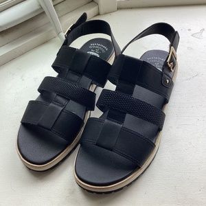 Dr Scholls Womens Size 8.5 Black Talk It Out Slingback Comfort Sandals Black